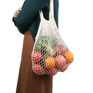 Eco Friendly Organic Fruit and Vegetable Mesh Net Grocery Tote Bag