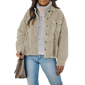 Corduroy trucker on sale jacket womens