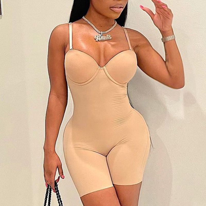 Sculpted Sleeveless Bodysuit Shorts Sports Jumpsuit Unitard Bodysuit Rompers