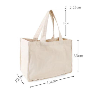 Utility Shopping Canvas Market Tote Bag With Multi compartments