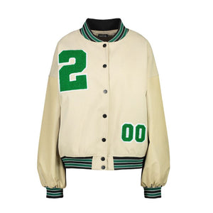 Unisex Embroidered Varsity Bomber Jacket Outerwear Sports Baseball Jacket
