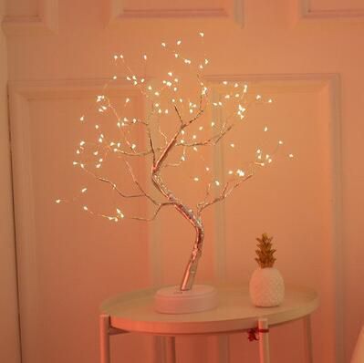 Fairy Decorative Tabletop Bonsai Led Tree Light Lantern Lamp