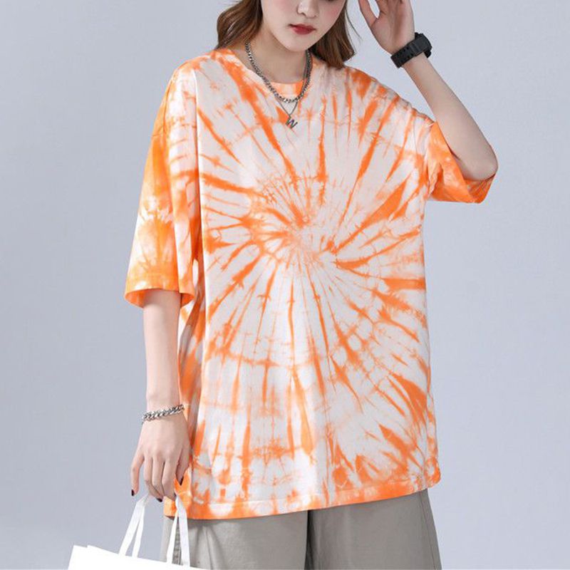 Trendy Casual Gradient Tie Dye Tee Shirts