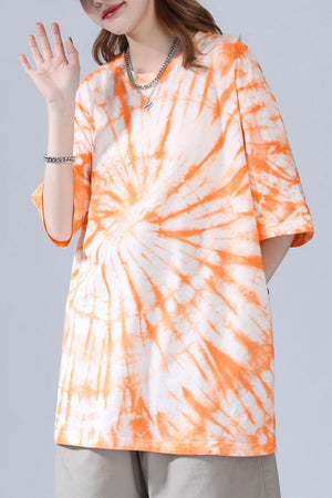 Trendy Casual Gradient Tie Dye Tee Shirts