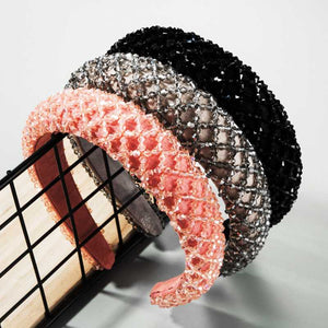 Cystal Embellished Beaded Sponge Padded Headband