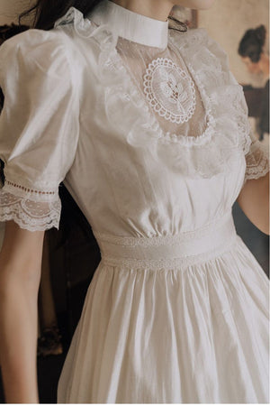 Vintage Fairytale White Lace Ruffle Sweet Lolita Dress