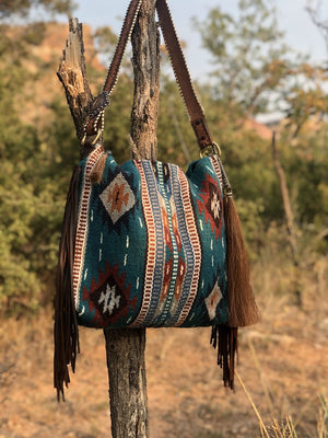 Bohemian Wave Colors Beach Wayuu Tote Mochila Canvas Bags