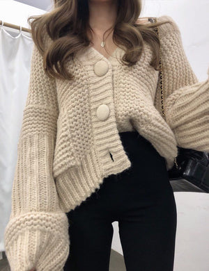 Oversized knit jacket top