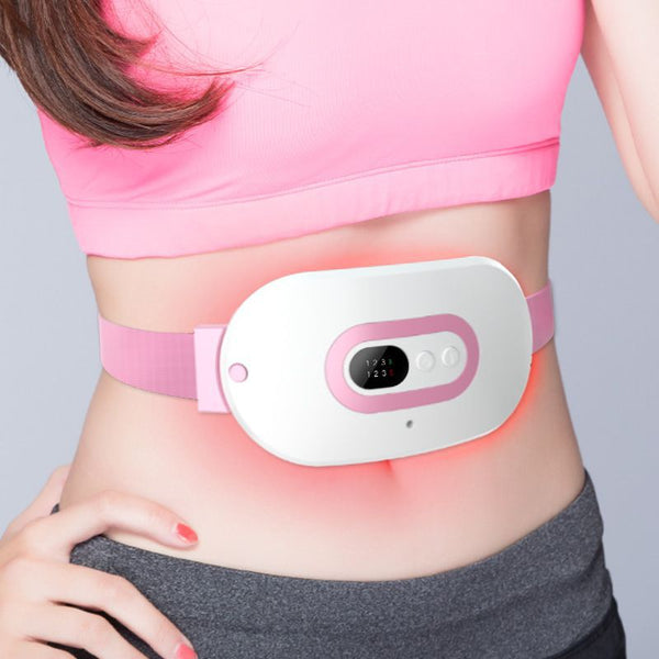 Period Menstruation Tummy Massager For Cramps Vibrate Heating Pad