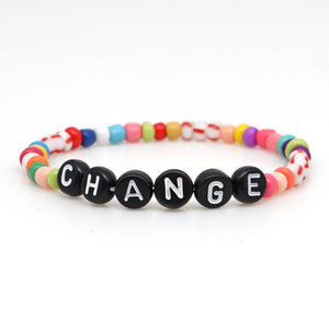 Beaded Friendship Bracelet, Personalize With Name or Word of Your Choice  Kandi, Festival Bracelet Ships Fast From USA 