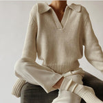 Versatile Comfy Blend Milano Polo Style Knit Pullover Sweater