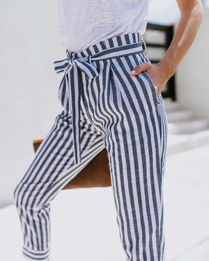 White striped trousers new arrivals