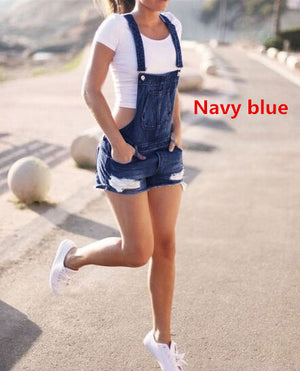 Romper online jean shorts