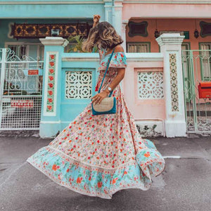 Free Ship Off Shoulder Flounce Layered Mini Dress