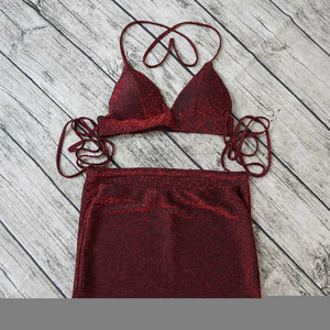 Two Piece Cami Bodycon Dress High Waisted