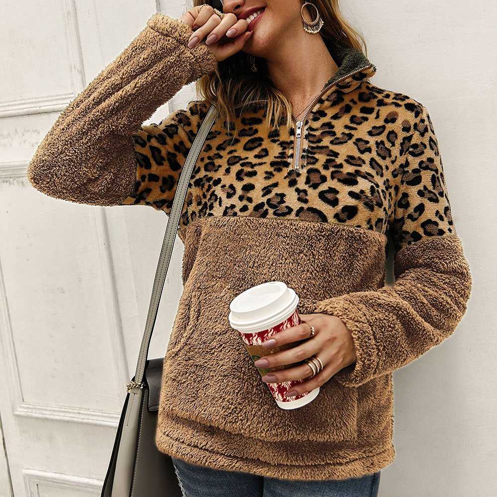 Two Toned Fuzzy Sherpa Fleece Pullover