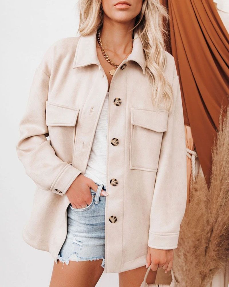 Winter Boiled Wool Blend Woolen Coat For Women