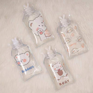 Cute Flamingo Transparent Small Rubber Hot Water Bottle Bag