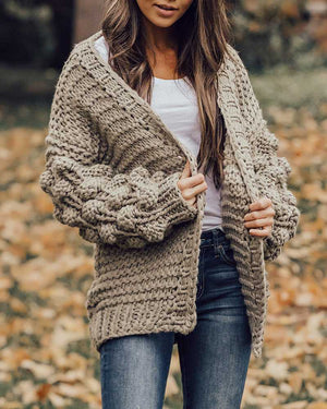 Oversized Chunky Thick Cable Knit Cardigan Sweater sunifty