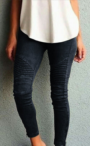 Cool High Waisted Ankle Zipper Skinny Pants Trousers