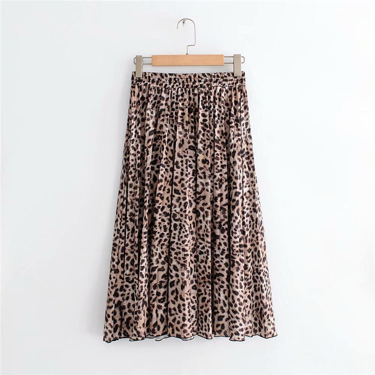 Classic Flowy Chiffon Pleated Midi Skirt Long Length