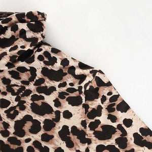 Cheetah Leopard Print Long Sleeve Thong Bodysuit