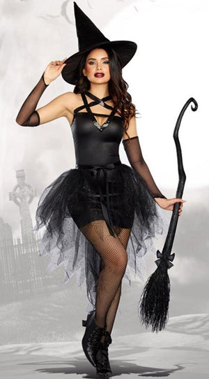 Black gothic witch dress sale