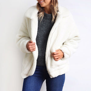 Oversized Faux Fur Teddy Bear Sherpa Coat