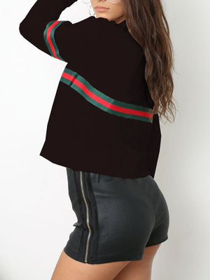 Brandstyle Loose Fitting Rainbow Colorblock Women's Crewneck Sweatshirt