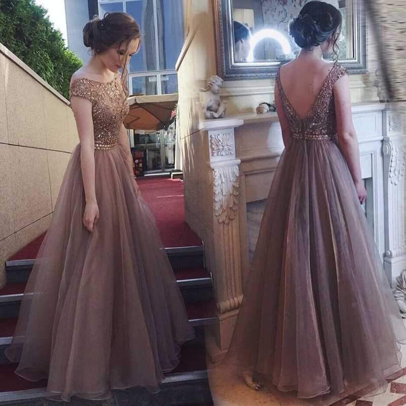 Cut Out Back Off Shoulder Chiffon Bridesmaid Maxi Gown Lace Dress