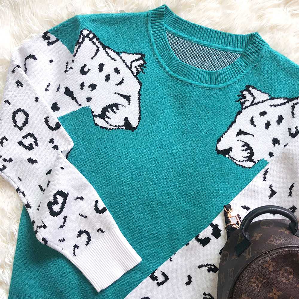 Minkpink snow cheap leopard sweater