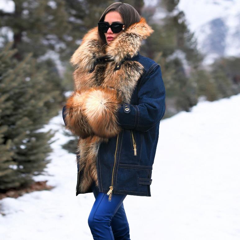 Classy Furry Faux Fur Collar Jacket Women's Fur Coats Online