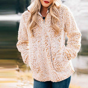 Faux shop sherpa pullover