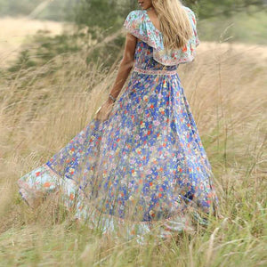 Free Ship Off Shoulder Flounce Layered Mini Dress
