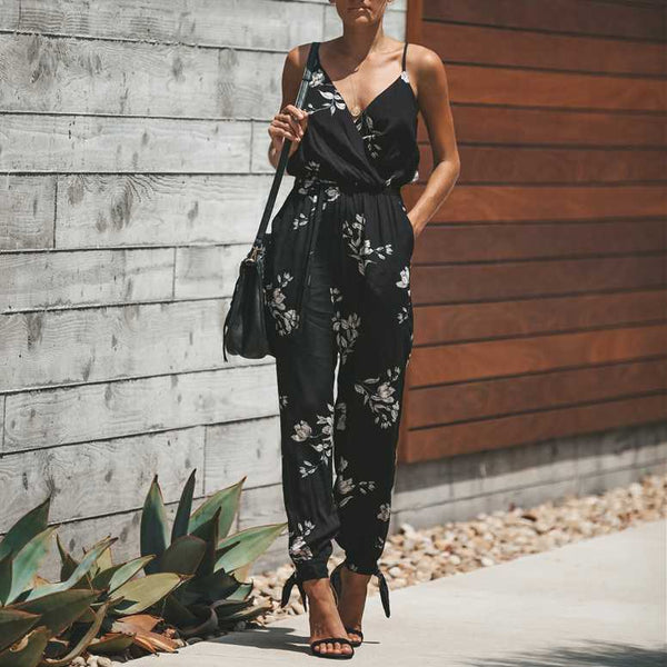 Spaghetti Strap Split Jumpsuit