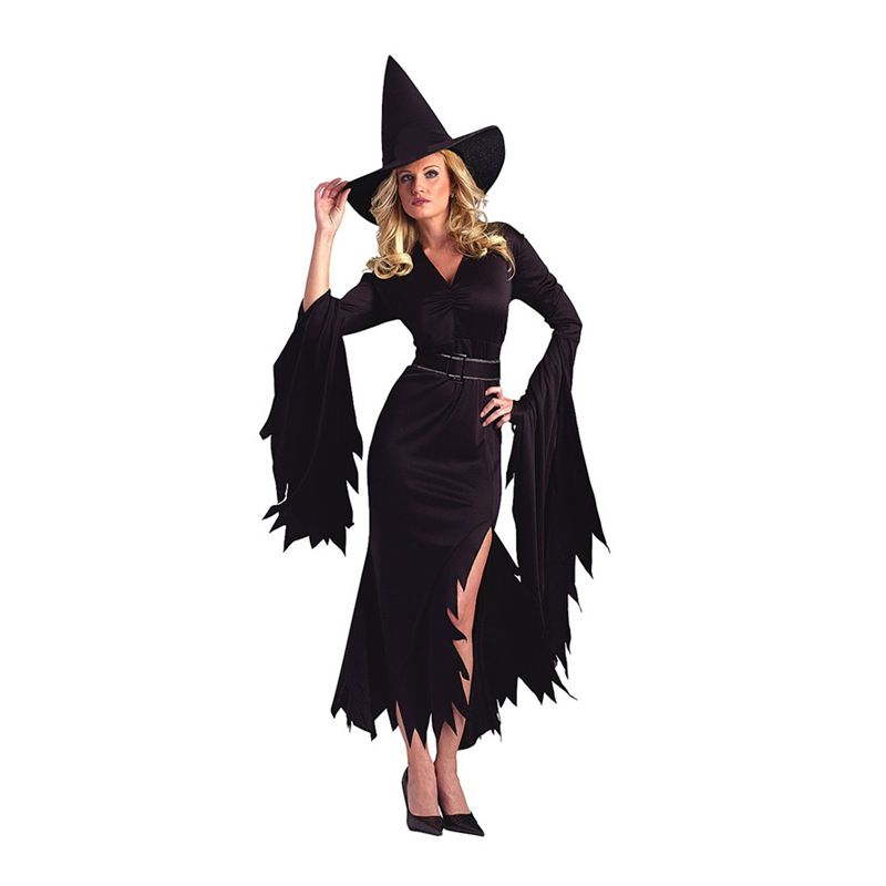 witch dresses for women Black Gothic Cosplay Wizard Halloween Witch Dress – sunifty