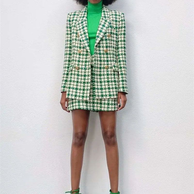 Tailored Fringe Edge Tweed Textured Weave Blazer Jacket