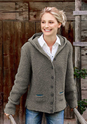 Oversized Knitted Women's Hooded Cardigan Knitted Sweater Jacket with Pocket