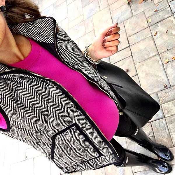 Vintage Womens Quilted Herringbone Puffer Vest