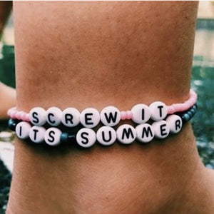 Personalized Saying Alphabet Bead Word Kandi Bracelets, Summer Set(2)