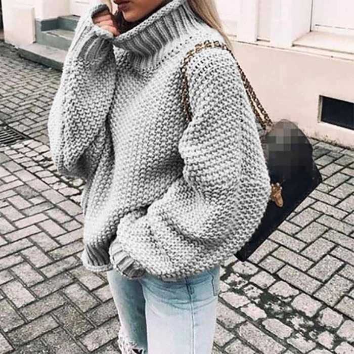 Oversized Baggy Turtleneck Pullover Sweaters