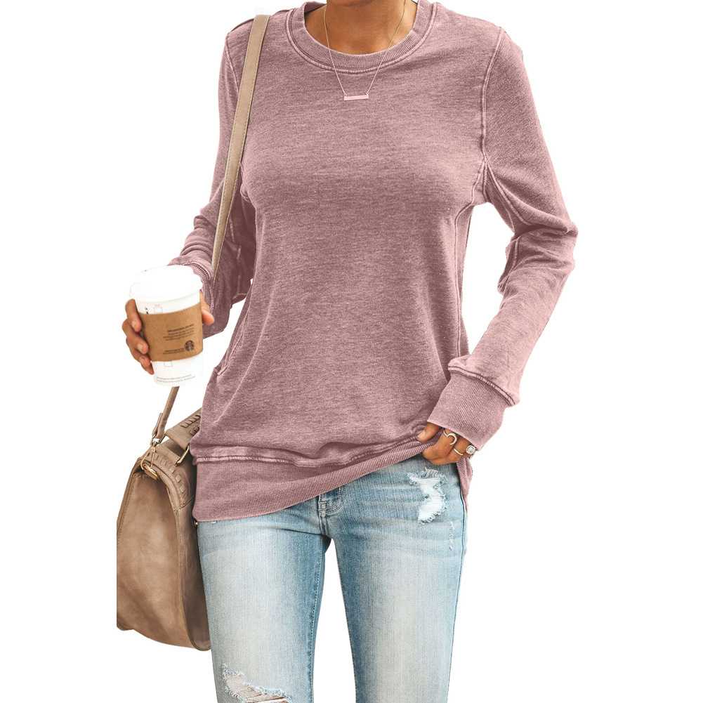 Sporty Women's Casual Crew Neck Sweatshirts