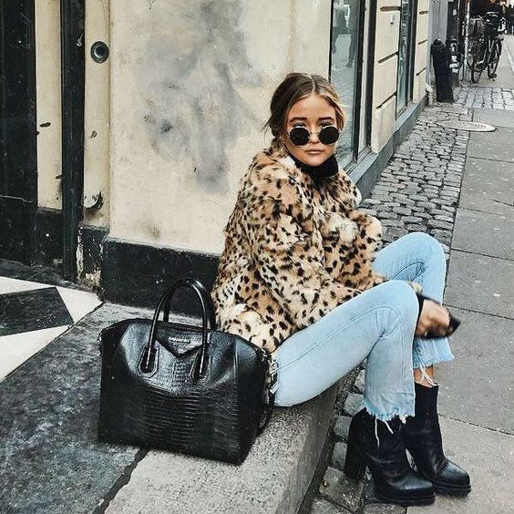 Oversized Fur Coat Winter Faux Fur Leopard Coat