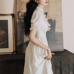 Vintage Fairytale White Lace Ruffle Sweet Lolita Dress