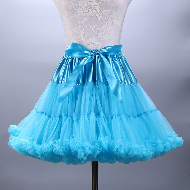 Pastel Pink Ballerina Tulle Tutu Skirt Puffy Ruffle Layered Lolita Petticoat Underskirt