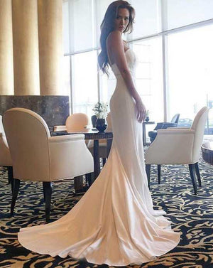 V Neck Cami Maxi Dress White Long Lace Gown