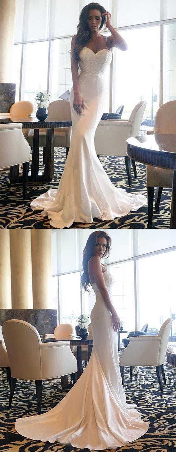 V Neck Cami Maxi Dress White Long Lace Gown