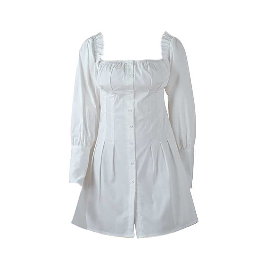 Flowy Long Puff Sleeve Off Shoulder Mini Dress