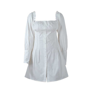 Flowy Long Puff Sleeve Off Shoulder Mini Dress