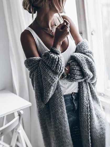 Oversized Open Front Womens Long Cardigan Sweaters